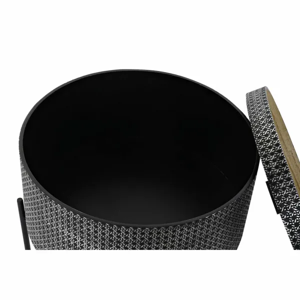 Вспомогательный столик DKD Home Decor Чёрный Серебристый 45 x 45 x 39 cm