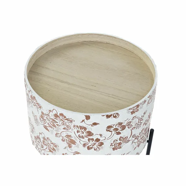 Mazs galdiņš DKD Home Decor Balts Melns 38 x 38 x 39 cm