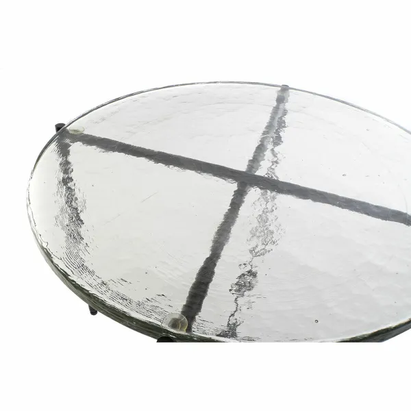 Вспомогательный стол DKD Home Decor Стеклянный Чёрный Металл современный (50 x 50 x 42 cm)