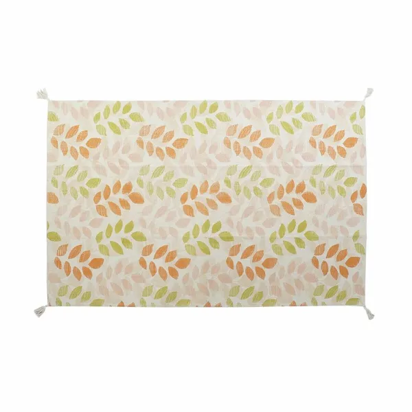 Kilimas DKD Home Decor Rusvai gelsva Spalvotas Augalo lapas (120 x 180 x 1 cm)