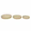 Centerpiece DKD Home Decor Brown Bamboo 8 cm 58 x 58 x 9 cm (3 Pieces)
