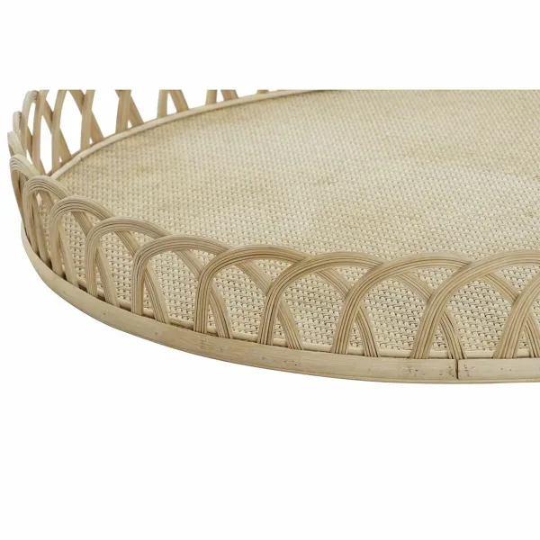Puošmena DKD Home Decor Ruda Bambukas 8 cm 58 x 58 x 9 cm (3 Dalys)