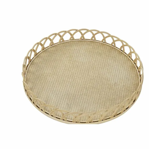Puošmena DKD Home Decor Ruda Bambukas 8 cm 58 x 58 x 9 cm (3 Dalys)