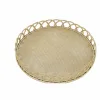Centerpiece DKD Home Decor Brown Bamboo 8 cm 58 x 58 x 9 cm (3 Pieces)
