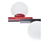 griestu gaismas DKD Home Decor Balts Melns Sarkans Metāls Stikls 40 W 44 x 44 x 120 cm