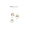 griestu gaismas DKD Home Decor Balts Gaiši brūns 220 V 50 W (38 x 38 x 75 cm)