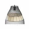 griestu gaismas DKD Home Decor Melns Metāls Brūns 50 W 32 x 32 x 43 cm