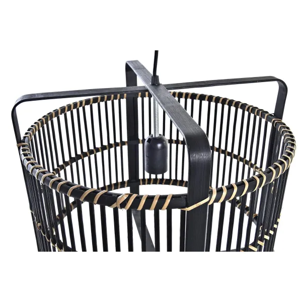 Потолочный светильник DKD Home Decor Чёрный Бамбук 50 W 40 x 40 x 35 cm