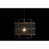 Kattolamppu DKD Home Decor Musta Bambu 50 W 40 x 40 x 35 cm