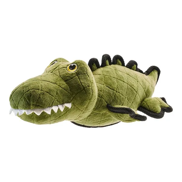 Mīkstā rotaļlieta suņiem Hunter Tough Zaļš Poliesters Krokodils 38 cm 27 cm