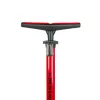 Dunlop - Floor pump for bikes, balls, mattresses with pressure gauge (Red)