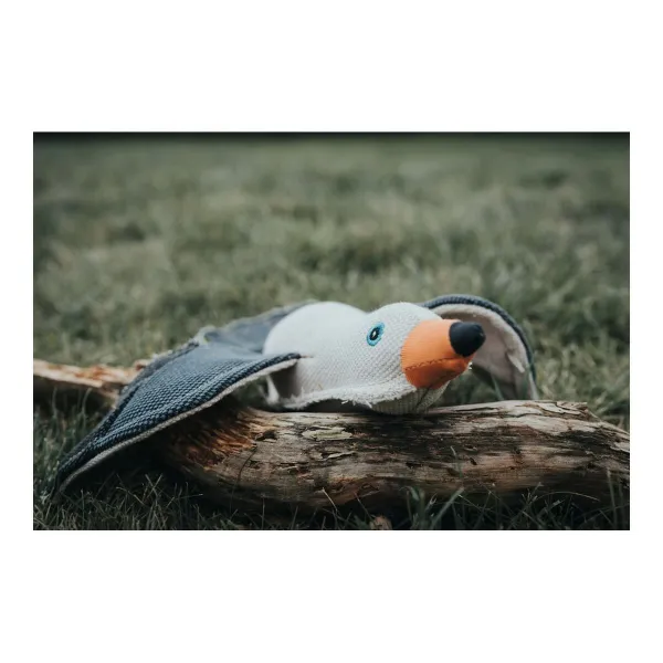 Soft toy for dogs Hunter White Polyester Seagull
