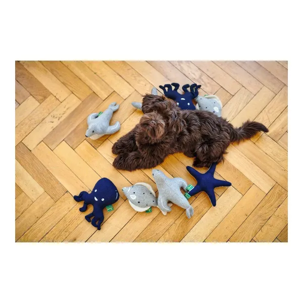 Soft toy for dogs Hunter Skagen Grey Polyester Fish