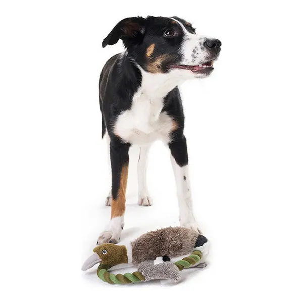 Mīkstā rotaļlieta suņiem Hunter Wildlife Train Ar auklu Pīle (26 cm)