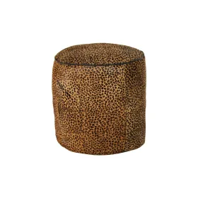 Atrama pėdoms DKD Home Decor 46 x 46 x 50 cm Juoda Ruda Leopardas
