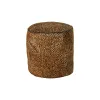 подставка для ног DKD Home Decor 46 x 46 x 50 cm Чёрный Коричневый Леопардовый Колониальный