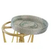 Jalkatuki DKD Home Decor Luonnollinen Turkoosi Valkoinen Rottinki Trooppinen Meriruoho (41 x 41 x 42 cm)