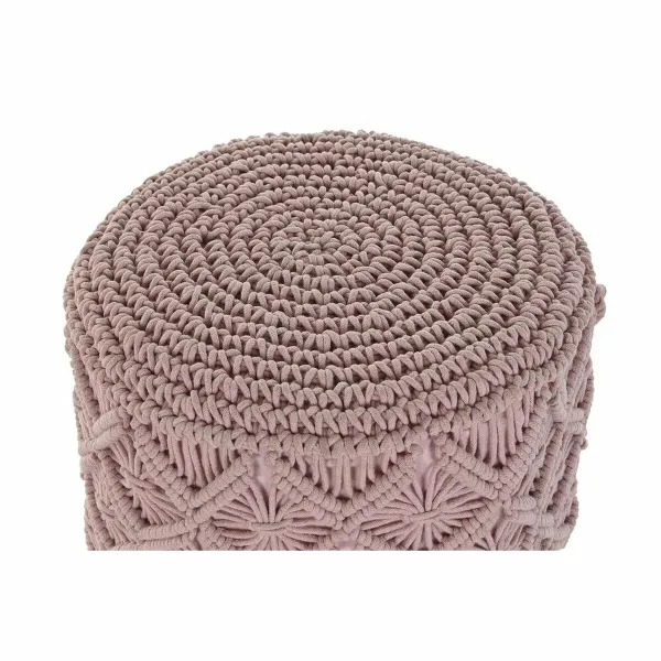 Pacelšanas Pedālis DKD Home Decor 43 x 43 x 51 cm Koks Brūns Gaiši Rozā Auklu adīšanas māksla Boho