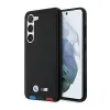 BMW Leather Hot Stamp Tricolor - Case for Samsung Galaxy S23+ (Black)