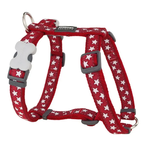 Šuns pakinktai Red Dingo Style Raudona Žvaigždė Balta 46-76 cm