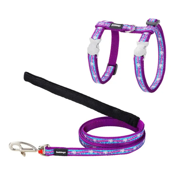 Piederumi kaķiem Red Dingo Style Violets Zils Vienradzis Lence