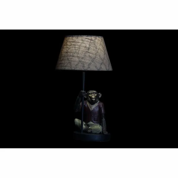 Galda lampa DKD Home Decor Brūns Daudzkrāsains Koloniāls 220 V 50 W Mērkaķis (27 x 25 x 44,5 cm)
