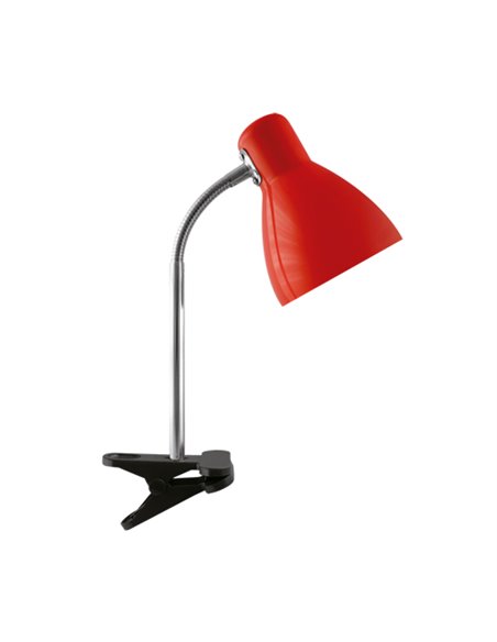 KATI e27 raudona klipsinė stalinė lempa STRÜHM 360x145x117mm