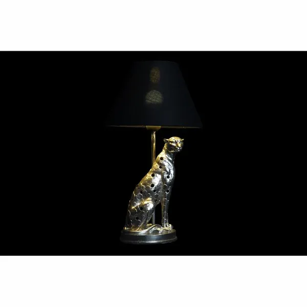 Stalinė lempa DKD Home Decor Sidabras Juoda Auksinis 26 x 26 x 46 cm Derva 220 V 50 W (2 vnt.)