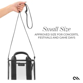 Case-Mate Micro Tote Bag - Waterproof Shoulder Bag (Midnight Black/Clear)