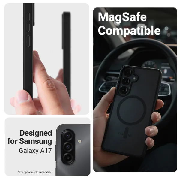 Crong Hybrid Matte Magnetic - MagSafe Case Samsung Galaxy A17 (Black)