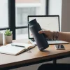 Quokka Echo - 690 ml Stainless Steel Bottle with Silicone Handle (Black)
