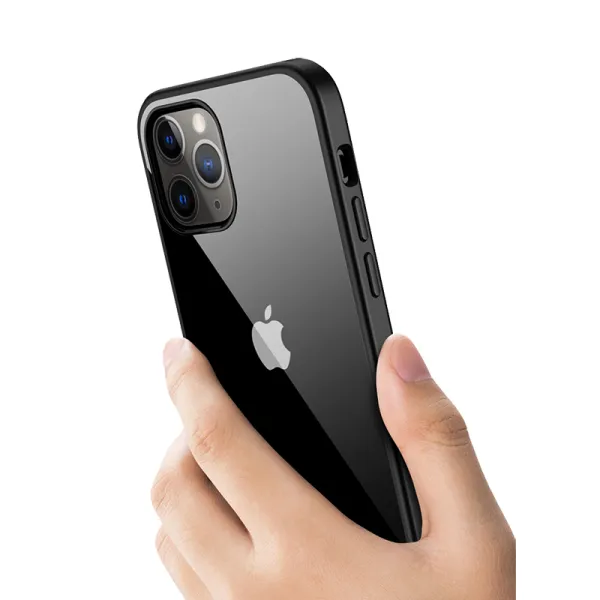 Crong Clear Cover - iPhone 12 Pro Max Case (Black)