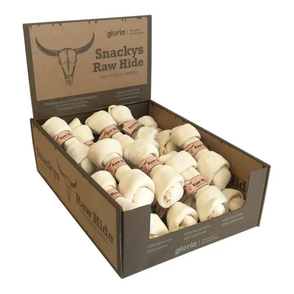 Suņu uzkodas Gloria Snackys Rawhide Teļa gaļa 15-17 cm Knot 18 Daudzums