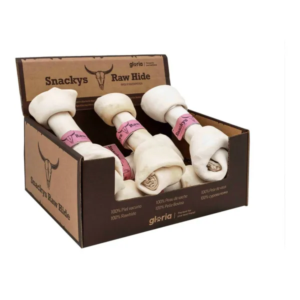 Suņu uzkodas Gloria Snackys Rawhide Teļa gaļa 20-23 cm Knot 6 Daudzums