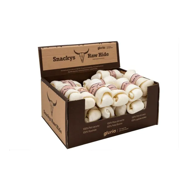 Suņu uzkodas Gloria Snackys Rawhide Teļa gaļa 10-12 cm Knot 30 gb.