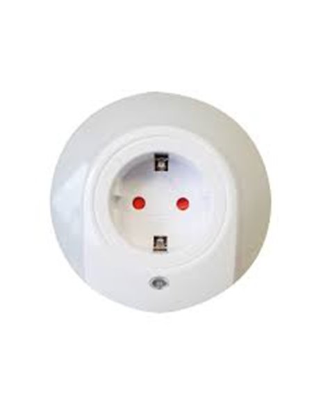 LED night light with 7 LED dim sensor and earthed socket for wall socket