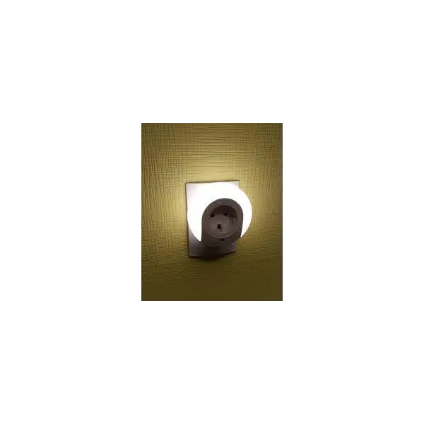 LED night light with 7 LED dim sensor and earthed socket for wall socket