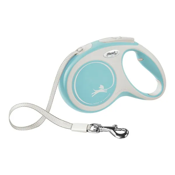 Suņa pavadas Flexi NEW COMFORT Gaiši Zils XS izmērs