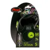 Suņa pavadas Flexi BLACK DESIGN 5 m M Izmērs Zaļš