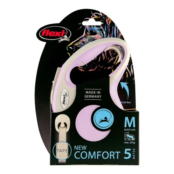 Šuns pavadėlis Flexi NEW COMFORT Rožinė M dydis