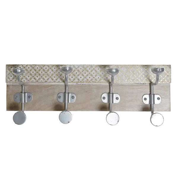 Wall mounted coat hanger DKD Home Decor 46 x 15 x 10 cm Metalli Vintage Mangopuu Riisuttu