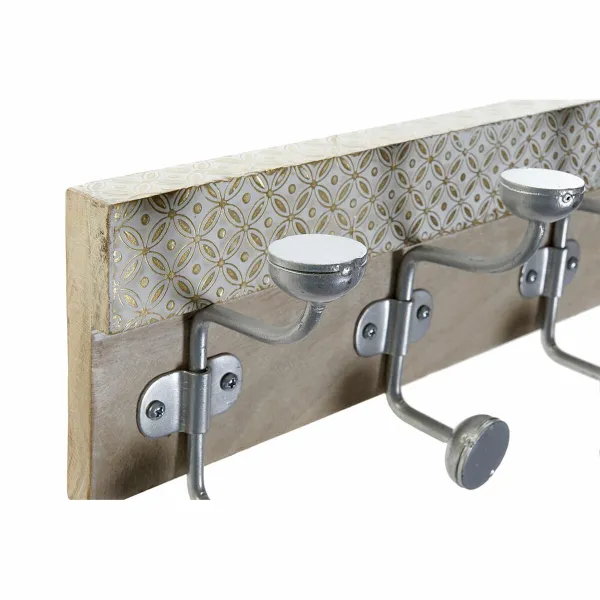 Wall mounted coat hanger DKD Home Decor 46 x 15 x 10 cm Metalli Vintage Mangopuu Riisuttu