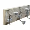 Sieninė kabykla DKD Home Decor 46 x 15 x 10 cm Metalinis Vintage Mango mediena Atskirtas