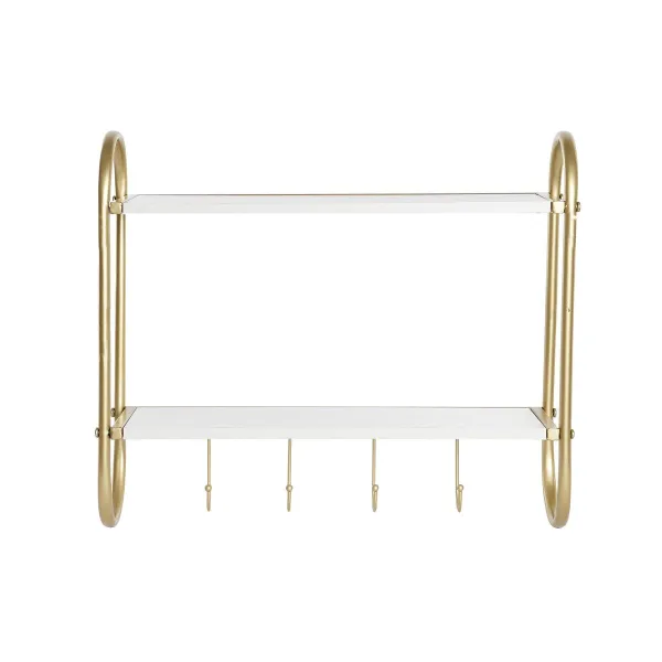 Uz sienas piestiprināts mēteļa pakaramais DKD Home Decor Metāls MDF Glam (50 x 15 x 43 cm)