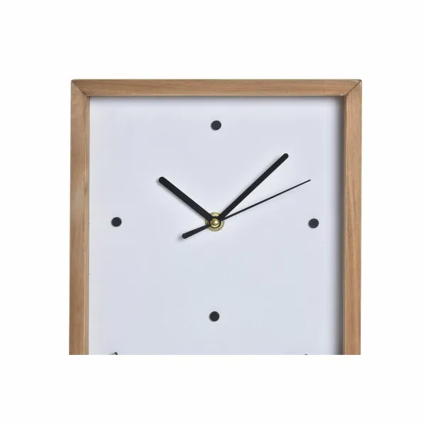 Sienas pulkstenis DKD Home Decor Balts Brūns Koks Alumīnijs Mājas Urbāns 20 x 4 x 30 cm