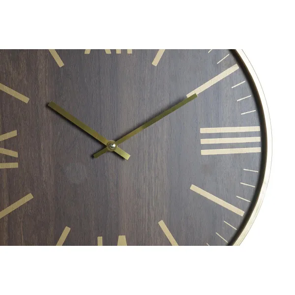 Seinäkello DKD Home Decor 40 x 4 x 40 cm Musta Ruskea Rauta Heiluri Puu MDF (2 osaa)
