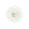 Настенное часы DKD Home Decor Цветок Позолоченный Металл (57 x 4 x 57 cm)