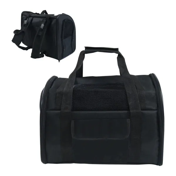 Reppu lemmikille Gloria Kangaroo Musta 41 x 30 x 21 cm