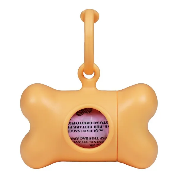 Gyvūnų maišelių dispenseris United Pets Bon Ton Nano Classic Šuo Oranžinė Perdirbtas plastikas (6 x 3 x 4 cm)