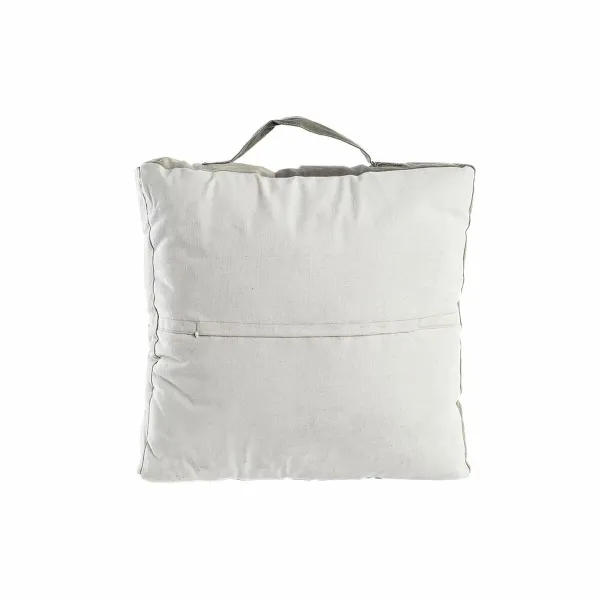 Tyyny DKD Home Decor Lattia Beige Ruskea Polyesteri Puuvilla Nahka Tähti Alumiini Vintage (50 x 14 x 50 cm)